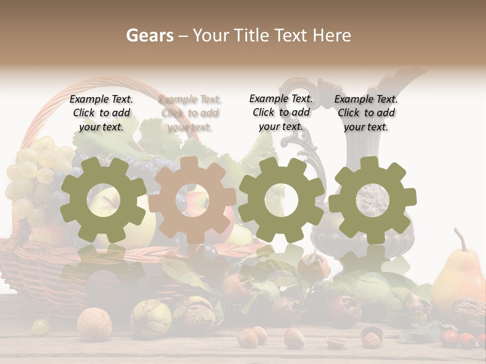 Basket Metal Jug Hazelnut PowerPoint Template