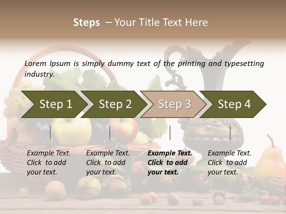 Basket Metal Jug Hazelnut PowerPoint Template