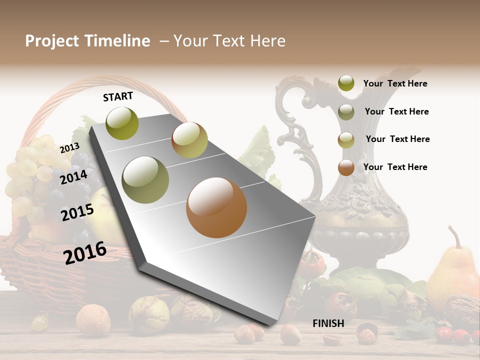 Basket Metal Jug Hazelnut PowerPoint Template