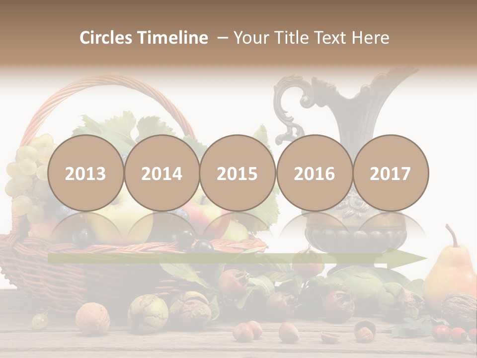 Basket Metal Jug Hazelnut PowerPoint Template