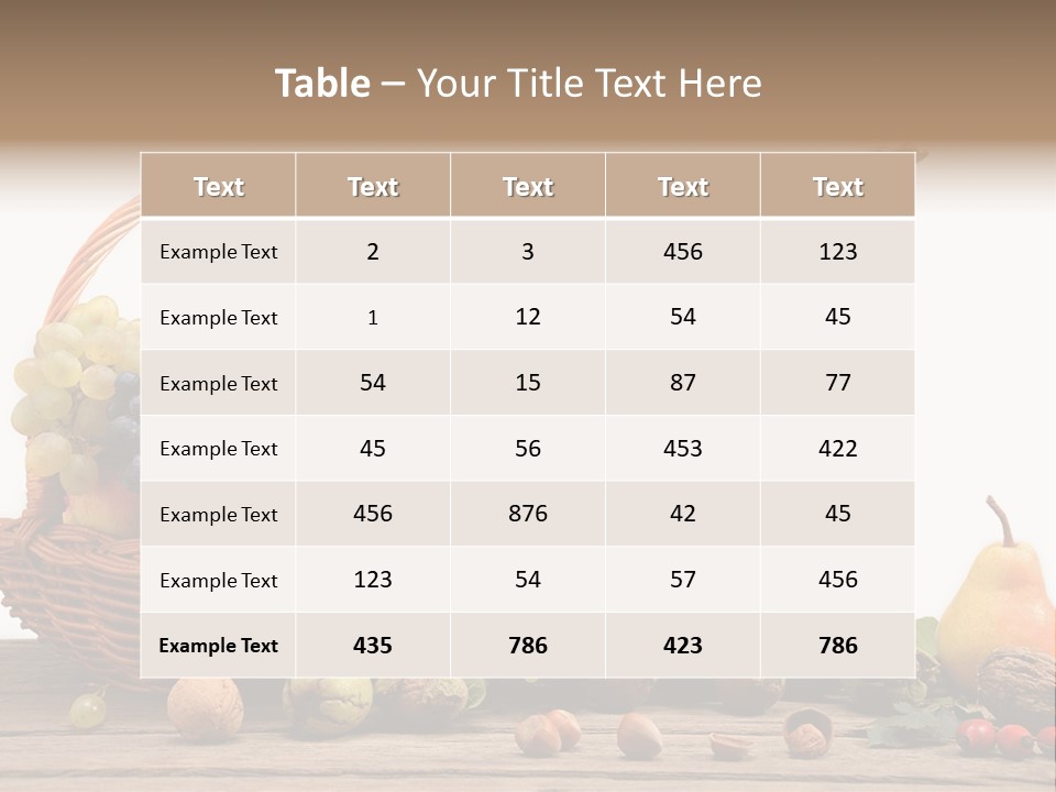 Basket Metal Jug Hazelnut PowerPoint Template
