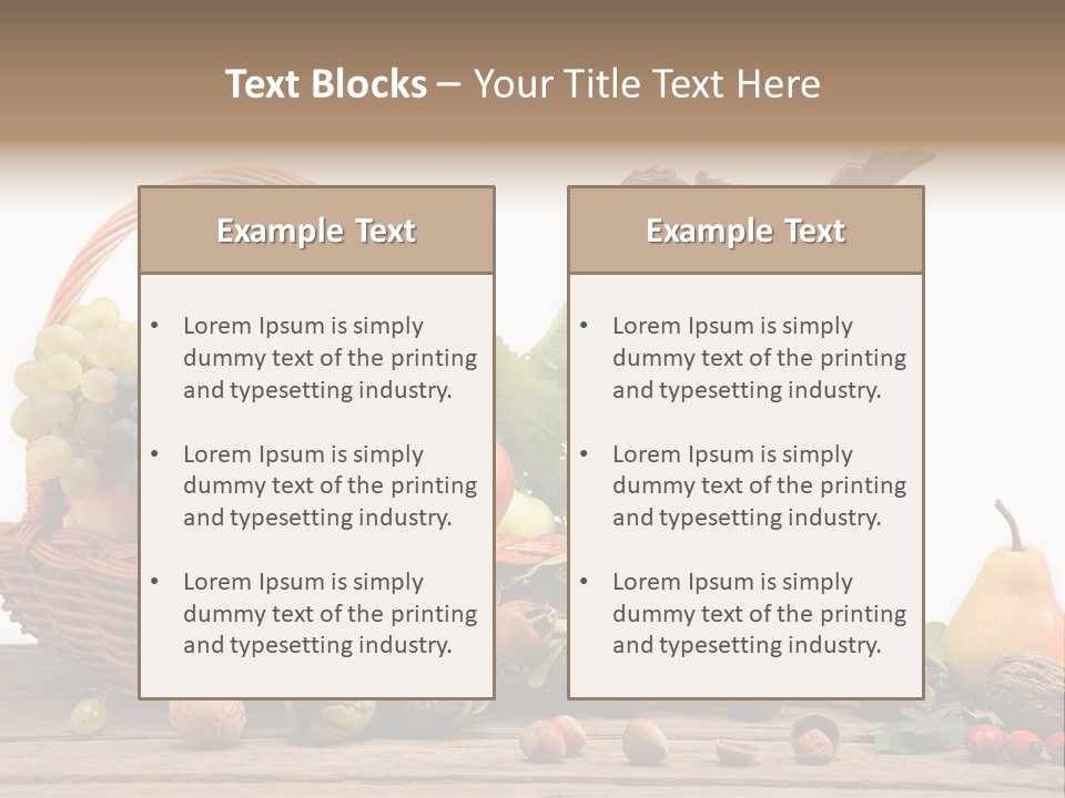 Basket Metal Jug Hazelnut PowerPoint Template