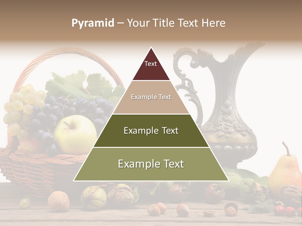 Basket Metal Jug Hazelnut PowerPoint Template