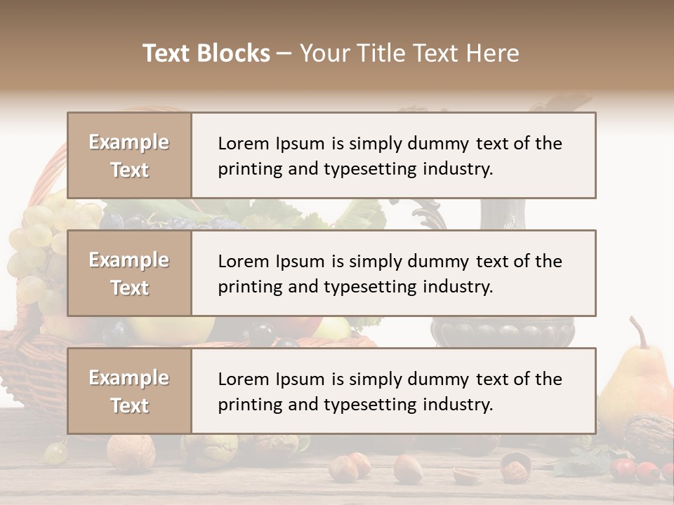 Basket Metal Jug Hazelnut PowerPoint Template