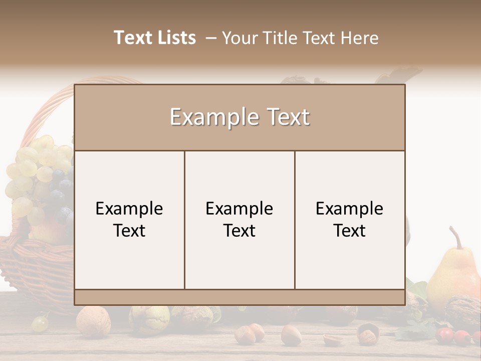 Basket Metal Jug Hazelnut PowerPoint Template