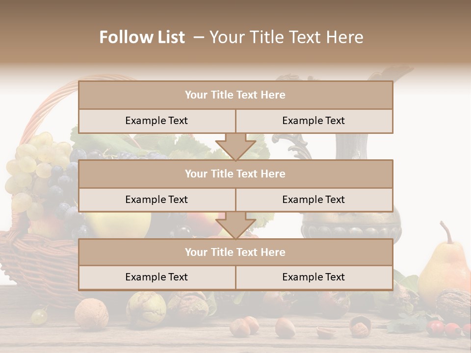 Basket Metal Jug Hazelnut PowerPoint Template