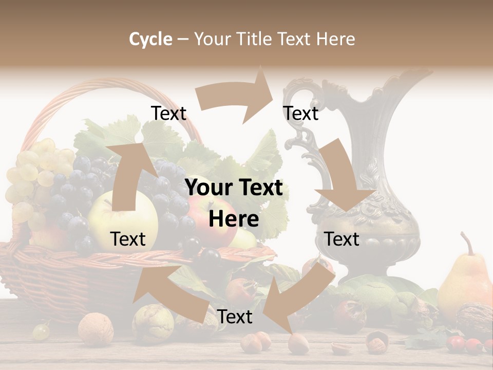 Basket Metal Jug Hazelnut PowerPoint Template