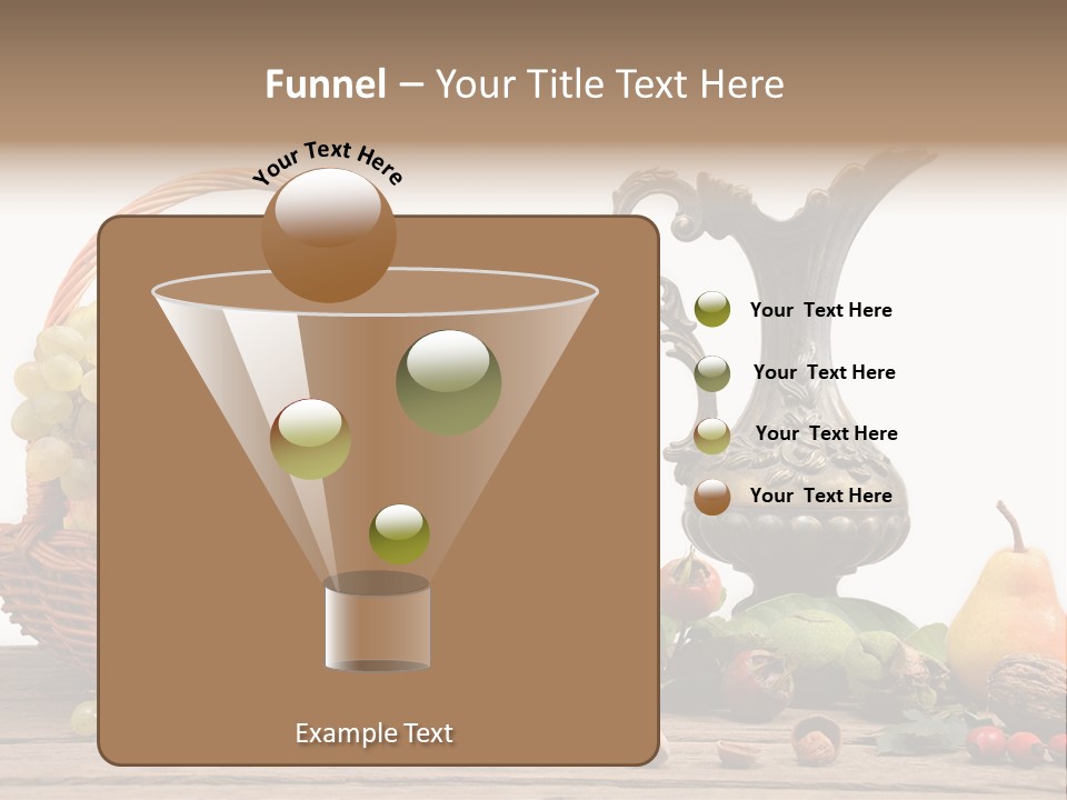 Basket Metal Jug Hazelnut PowerPoint Template