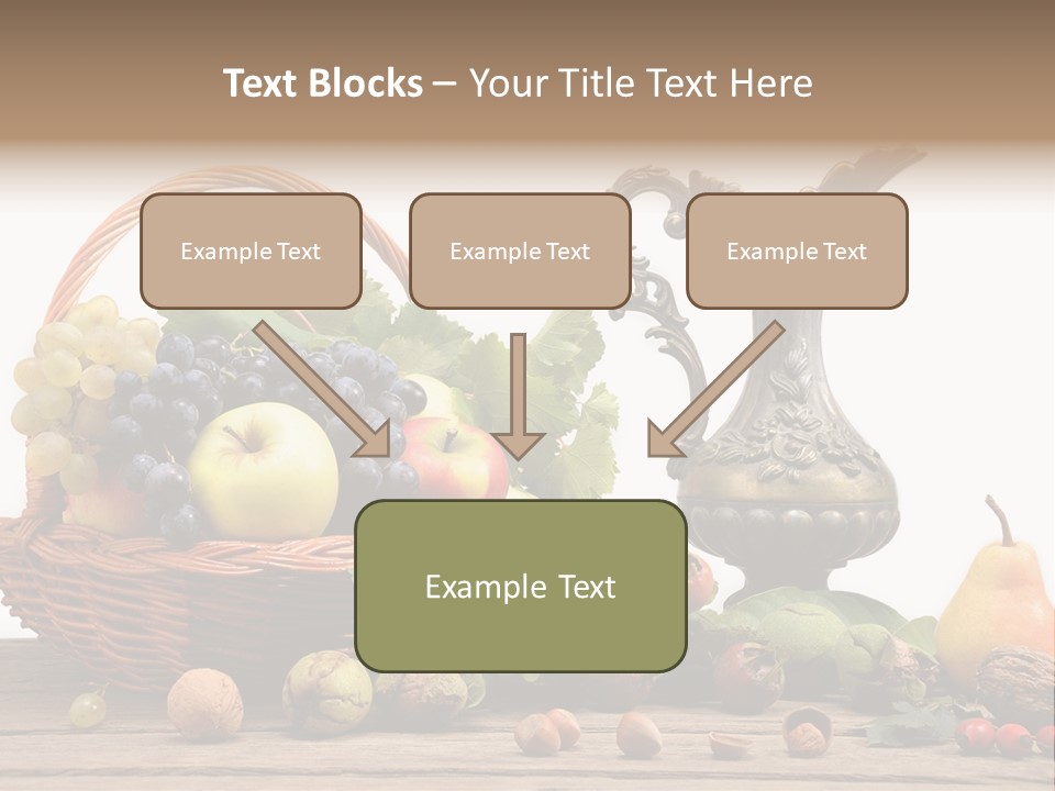 Basket Metal Jug Hazelnut PowerPoint Template