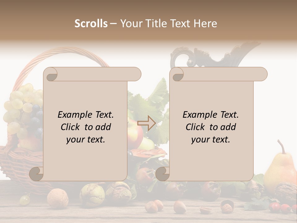 Basket Metal Jug Hazelnut PowerPoint Template
