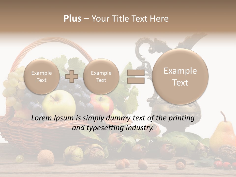 Basket Metal Jug Hazelnut PowerPoint Template