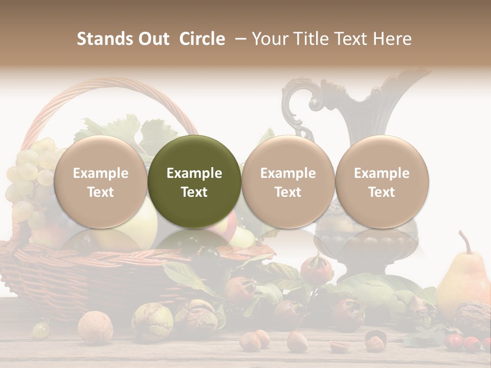 Basket Metal Jug Hazelnut PowerPoint Template