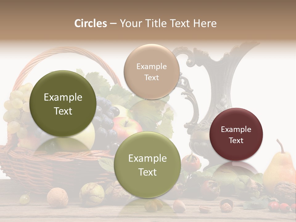 Basket Metal Jug Hazelnut PowerPoint Template