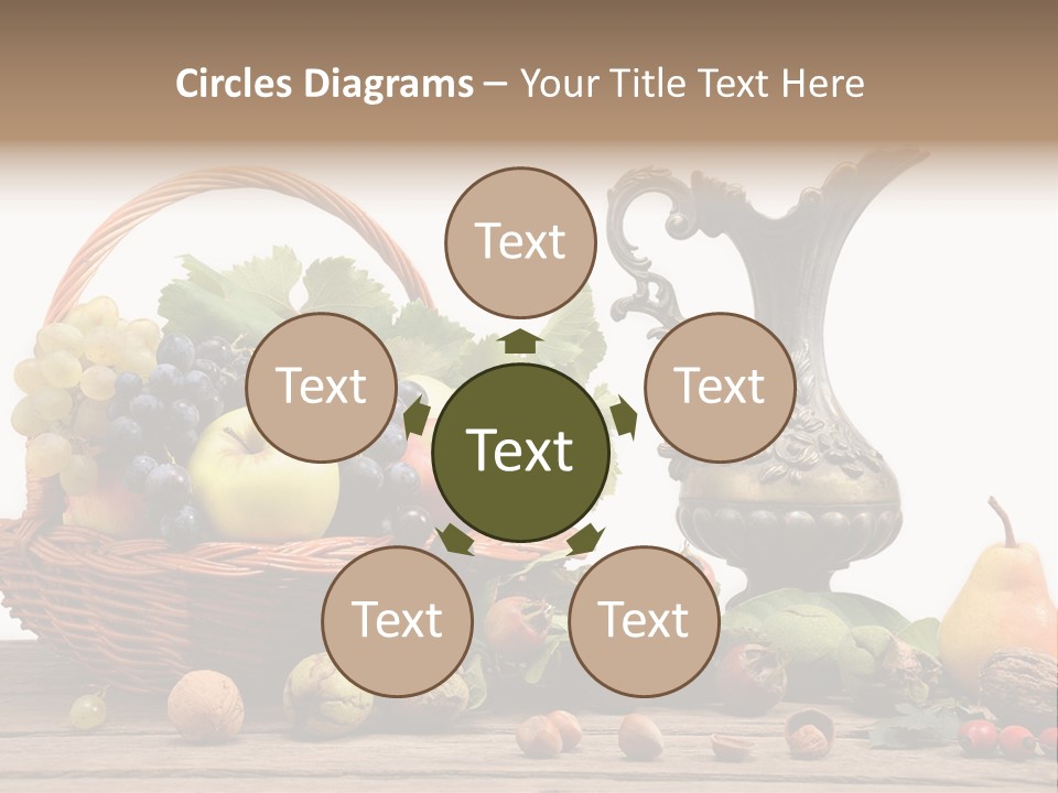 Basket Metal Jug Hazelnut PowerPoint Template