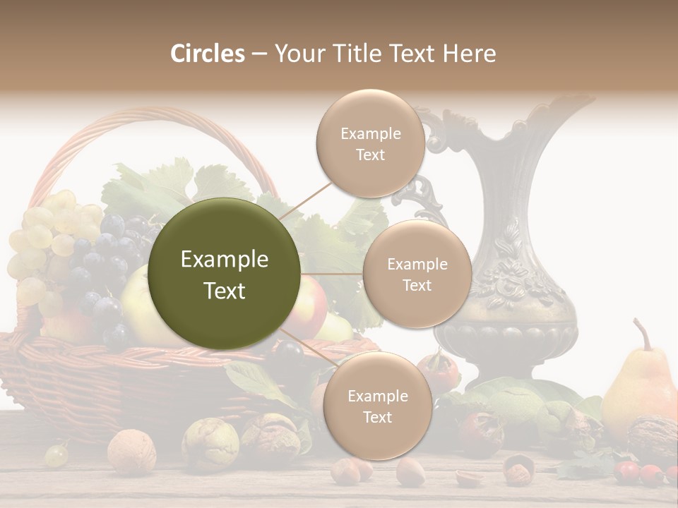 Basket Metal Jug Hazelnut PowerPoint Template