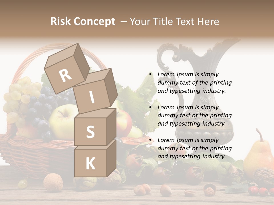 Basket Metal Jug Hazelnut PowerPoint Template