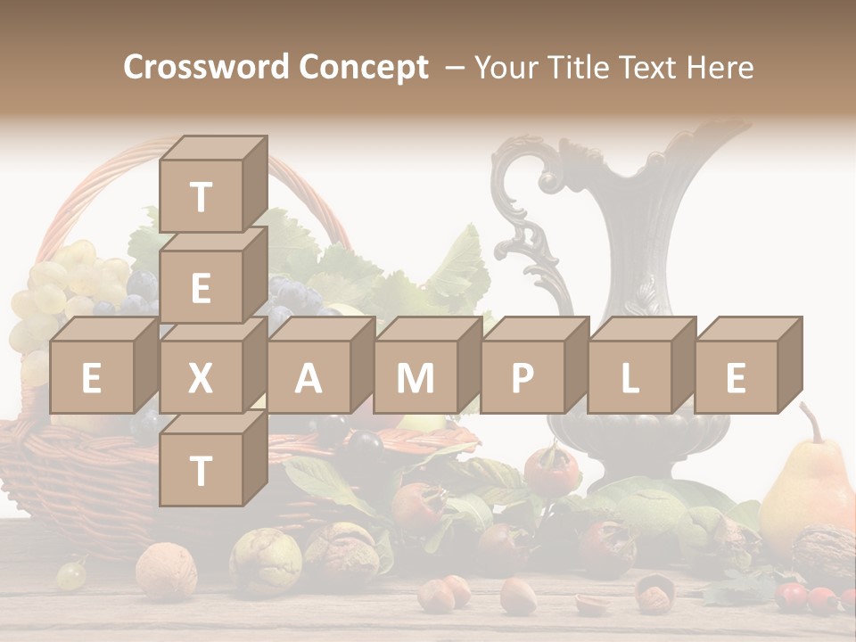 Basket Metal Jug Hazelnut PowerPoint Template