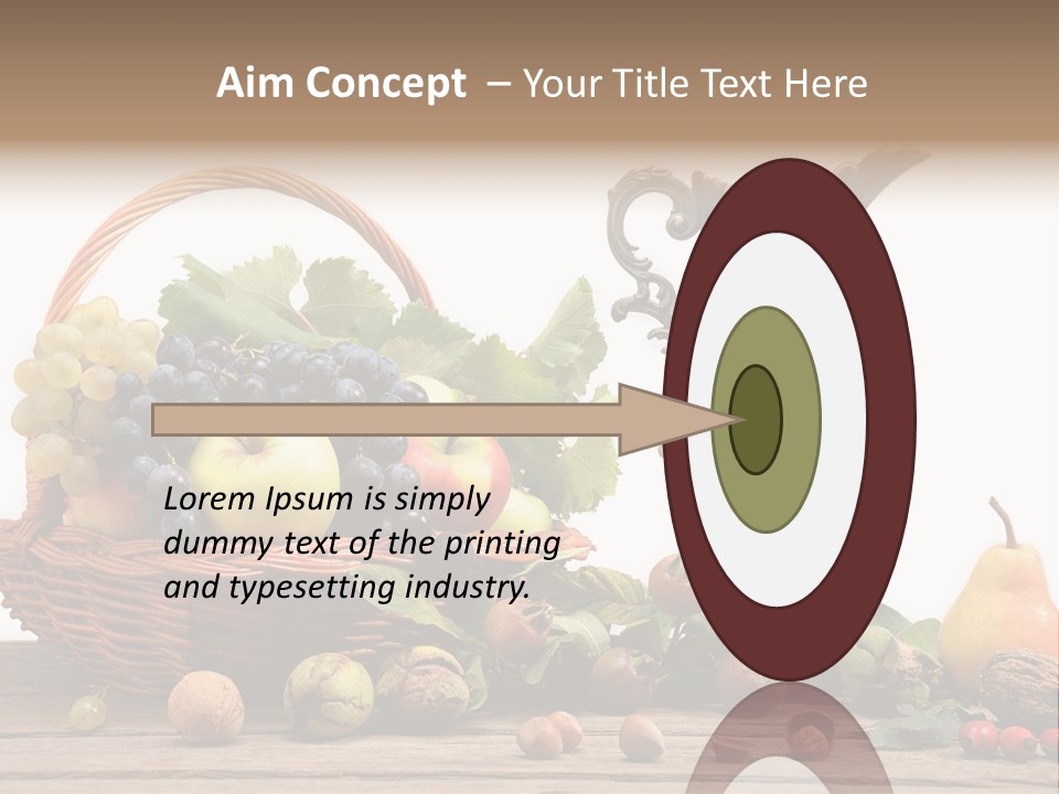 Basket Metal Jug Hazelnut PowerPoint Template