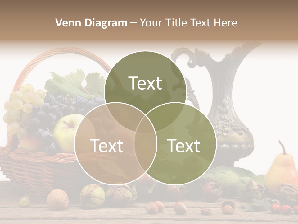 Basket Metal Jug Hazelnut PowerPoint Template