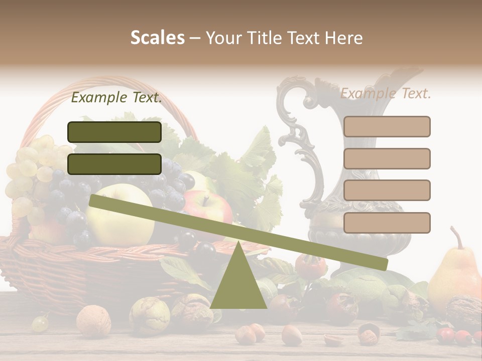 Basket Metal Jug Hazelnut PowerPoint Template