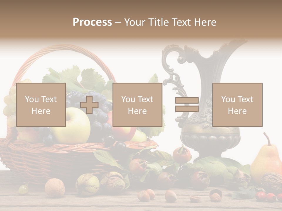 Basket Metal Jug Hazelnut PowerPoint Template