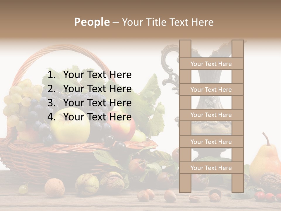 Basket Metal Jug Hazelnut PowerPoint Template