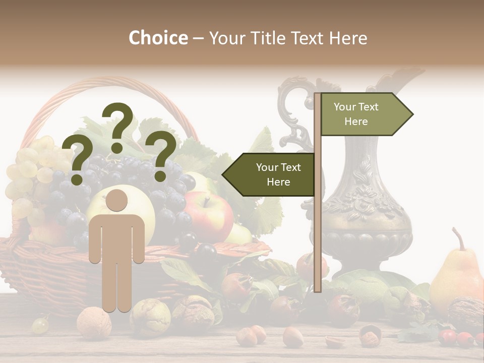 Basket Metal Jug Hazelnut PowerPoint Template