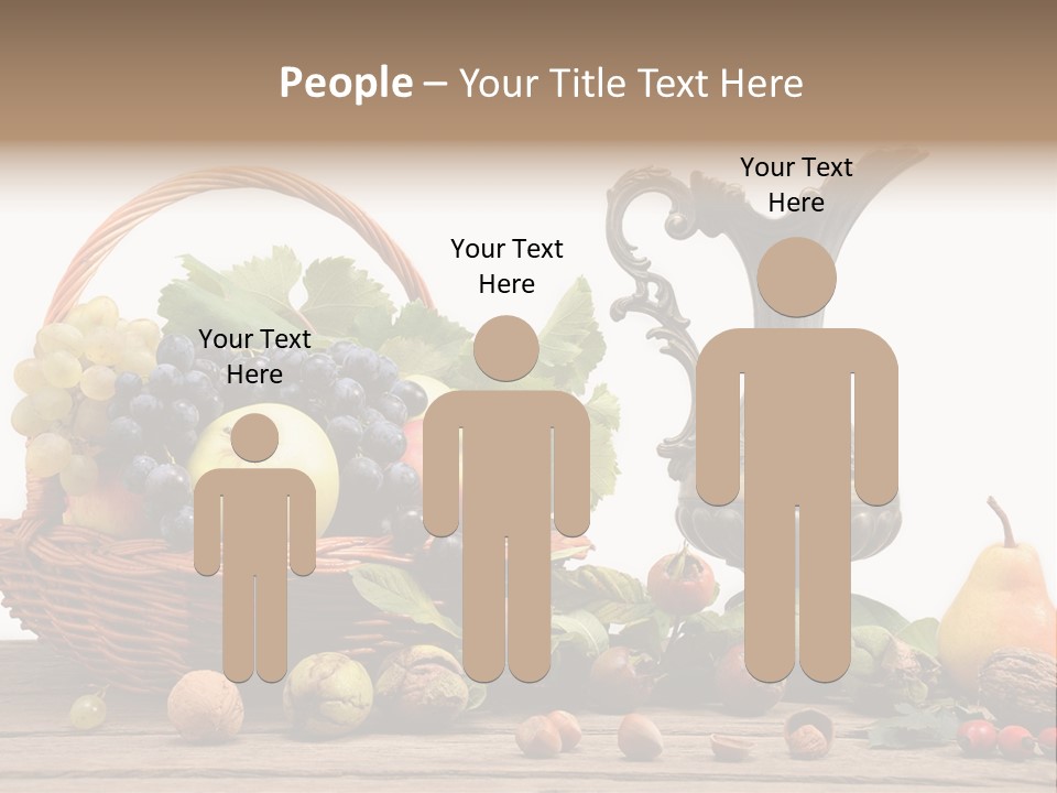 Basket Metal Jug Hazelnut PowerPoint Template