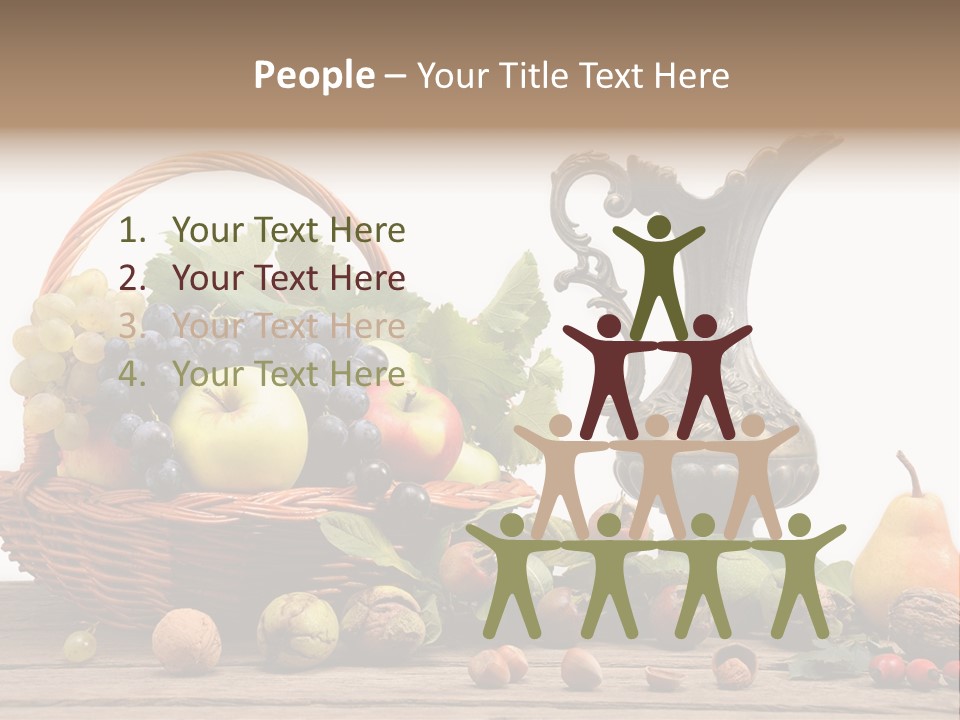 Basket Metal Jug Hazelnut PowerPoint Template