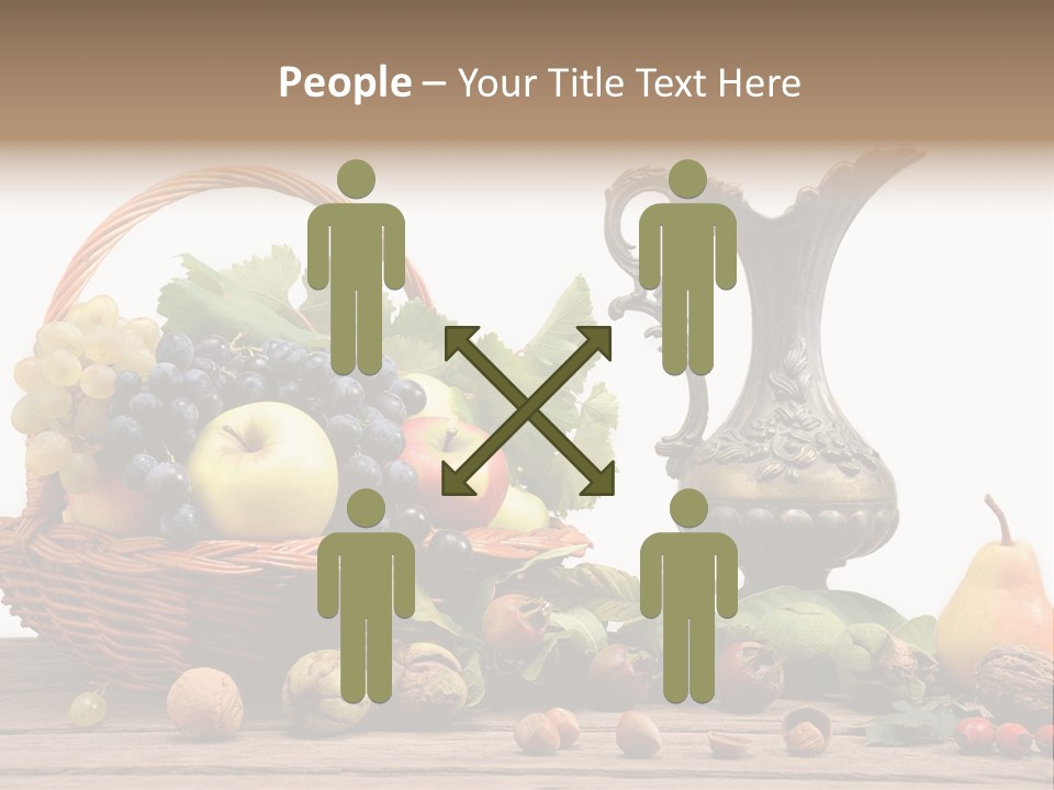 Basket Metal Jug Hazelnut PowerPoint Template