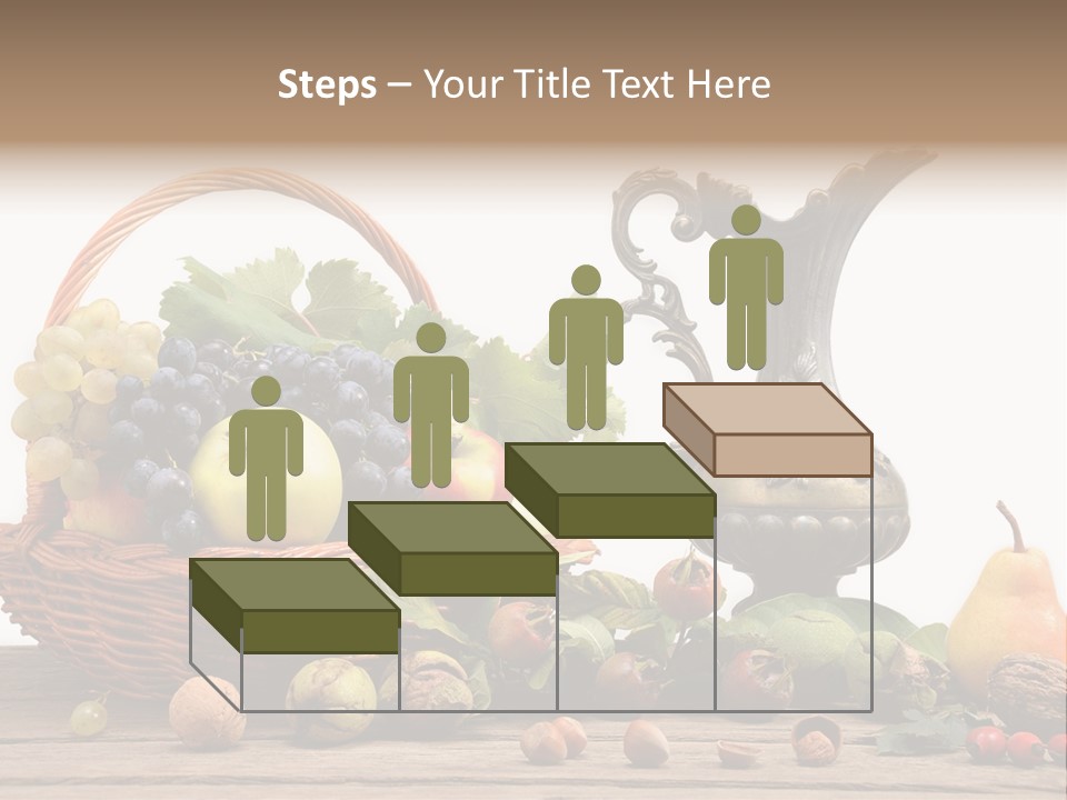 Basket Metal Jug Hazelnut PowerPoint Template