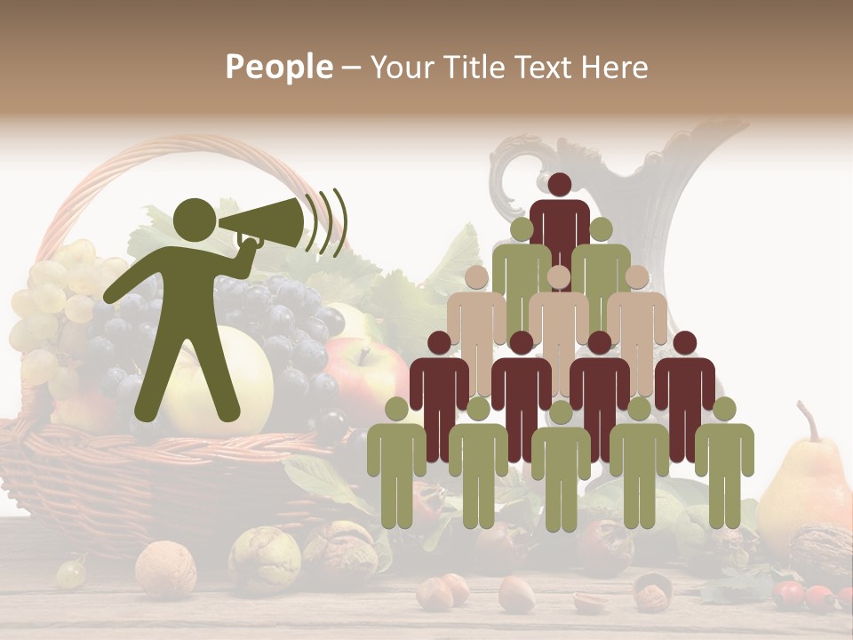 Basket Metal Jug Hazelnut PowerPoint Template