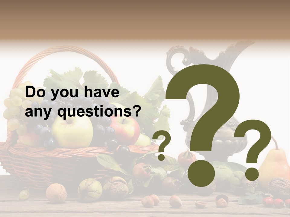 Basket Metal Jug Hazelnut PowerPoint Template