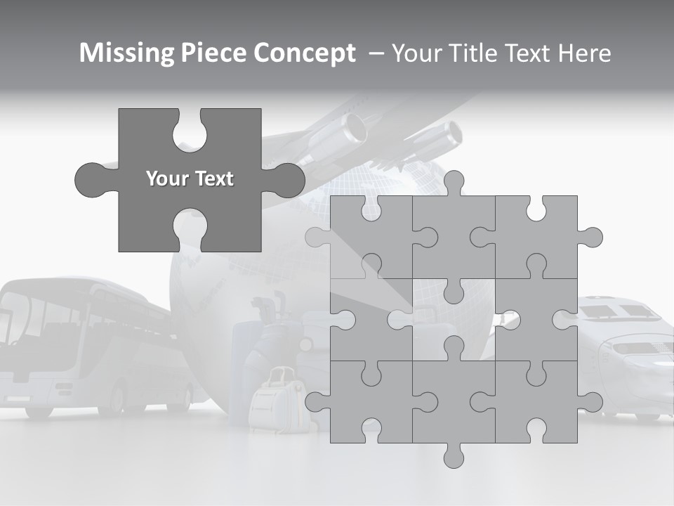 Luggage Baggage Plane PowerPoint Template