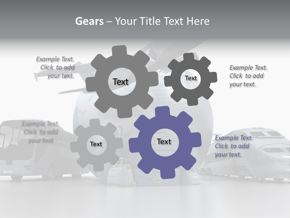 Luggage Baggage Plane PowerPoint Template