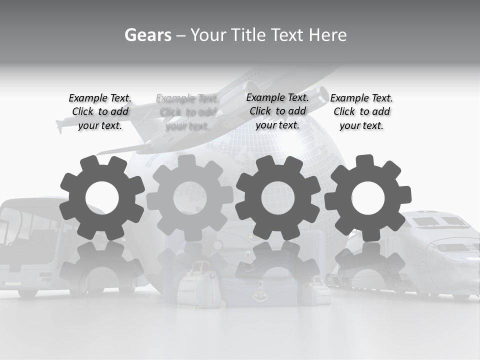 Luggage Baggage Plane PowerPoint Template