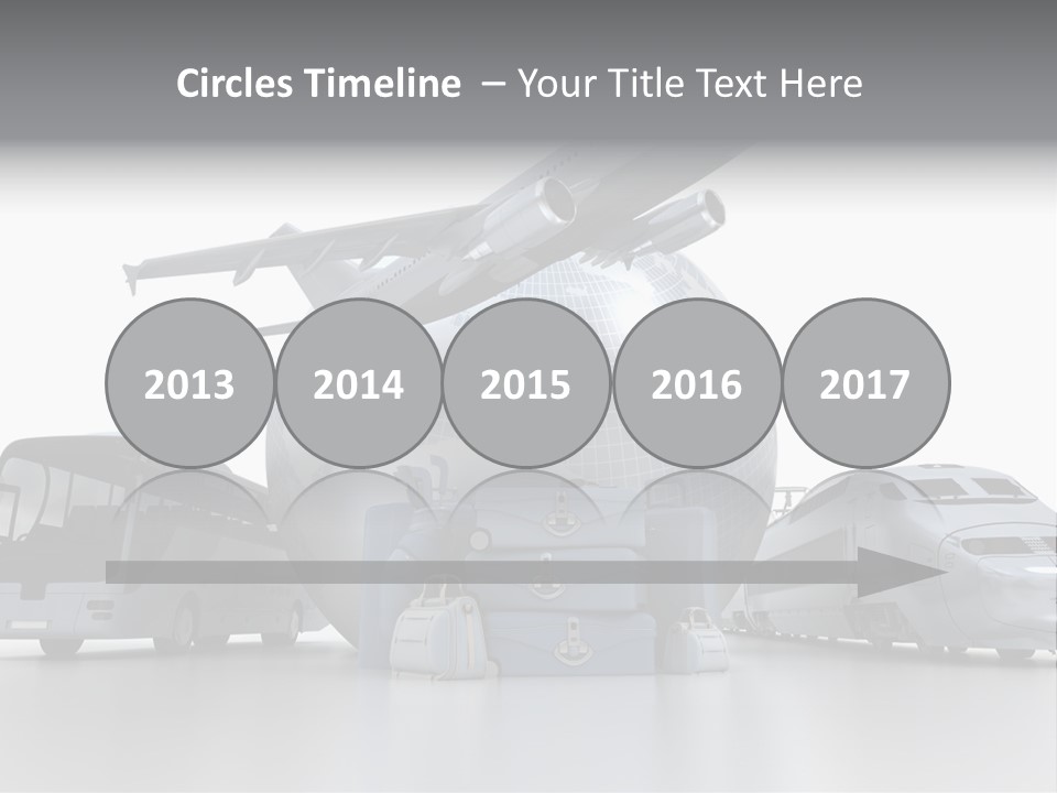 Luggage Baggage Plane PowerPoint Template