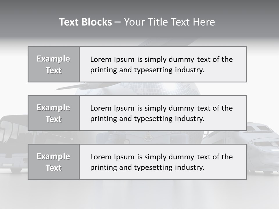 Luggage Baggage Plane PowerPoint Template