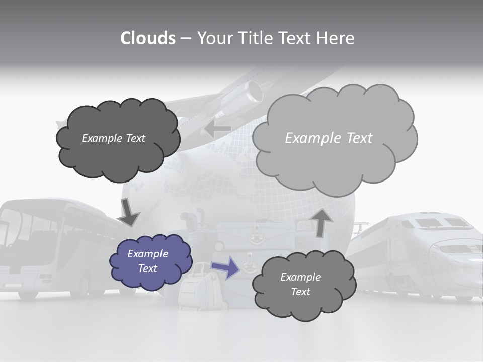 Luggage Baggage Plane PowerPoint Template
