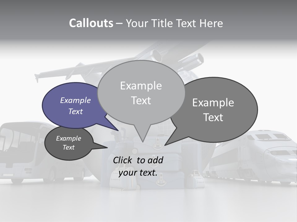 Luggage Baggage Plane PowerPoint Template