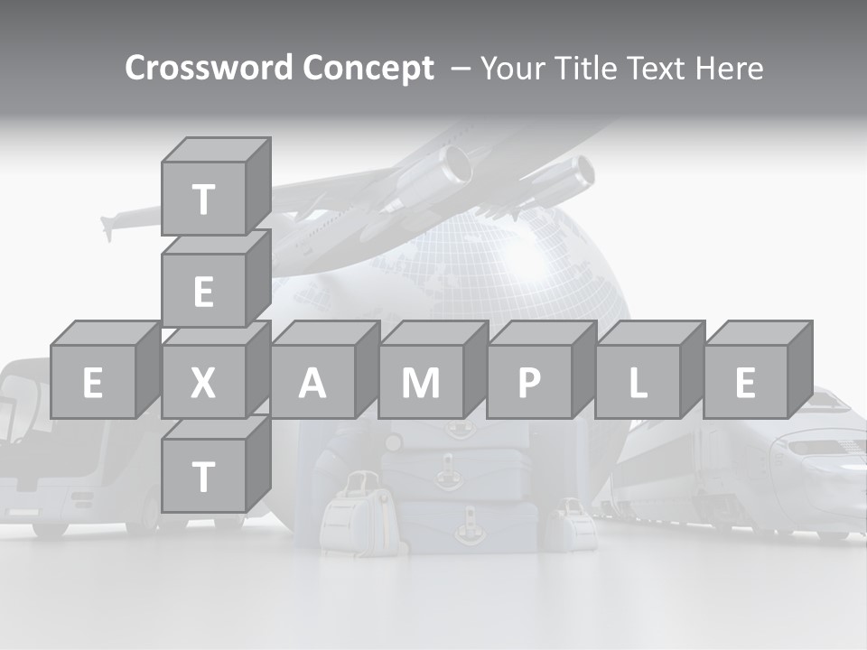 Luggage Baggage Plane PowerPoint Template