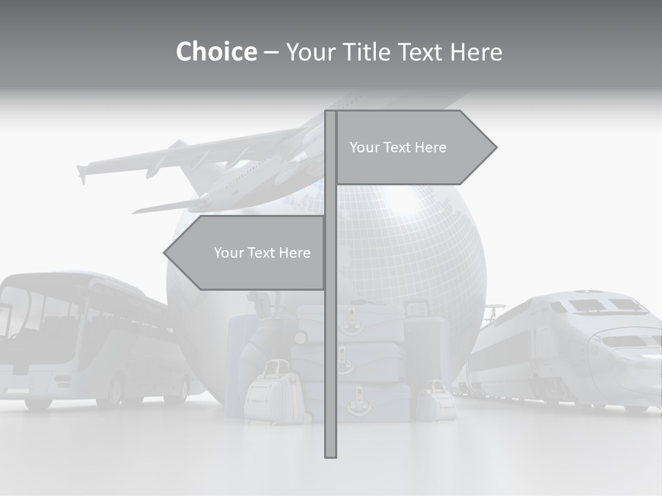 Luggage Baggage Plane PowerPoint Template