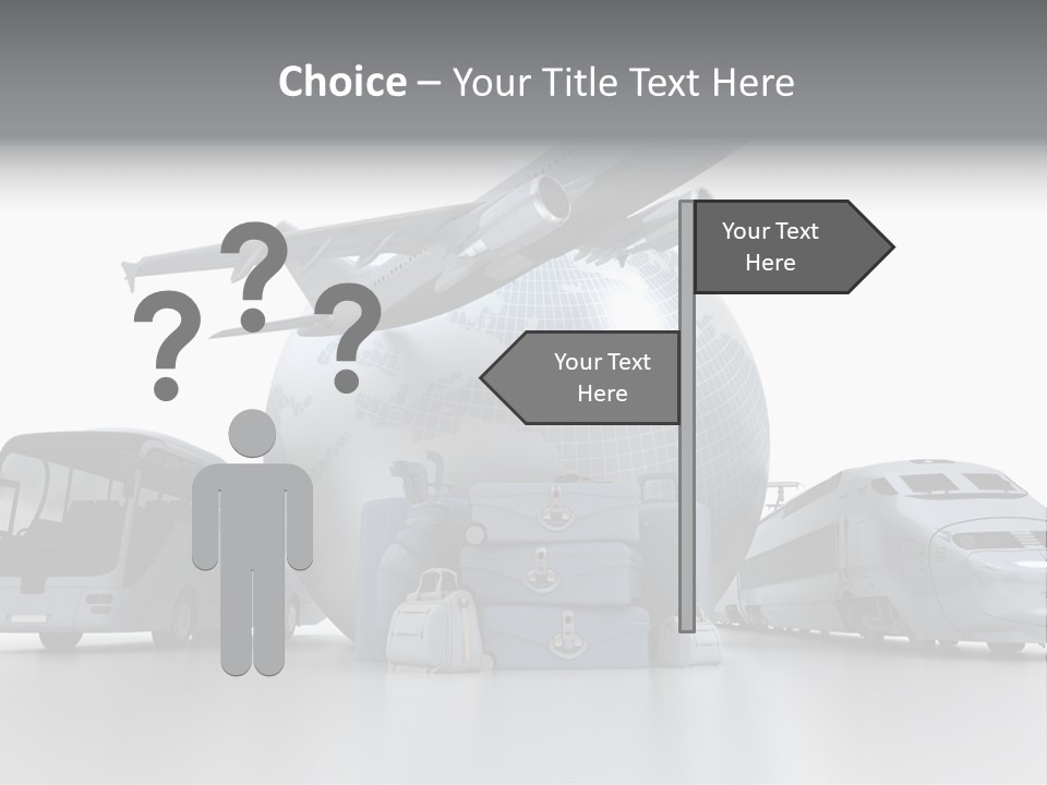 Luggage Baggage Plane PowerPoint Template