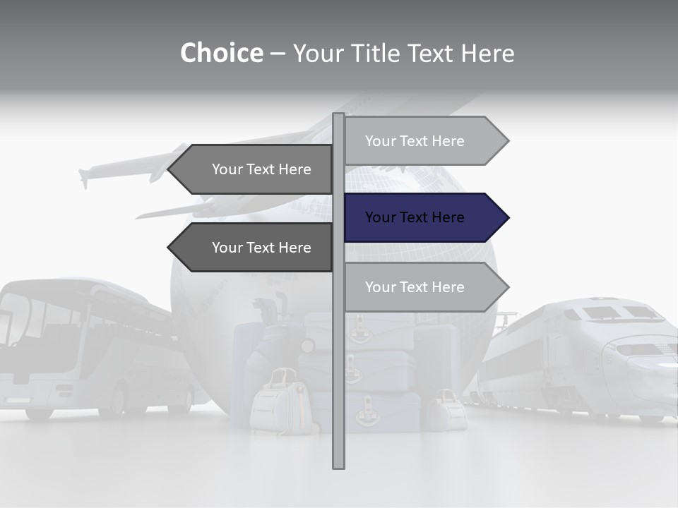 Luggage Baggage Plane PowerPoint Template