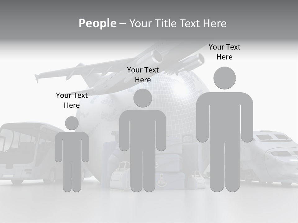 Luggage Baggage Plane PowerPoint Template