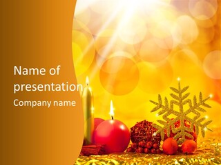 Golden Celebration Greeting PowerPoint Template