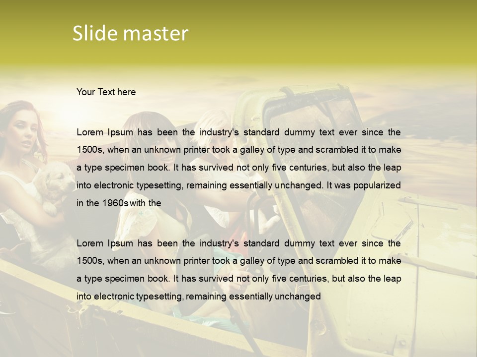 Girl Cheerful Lifestyles PowerPoint Template