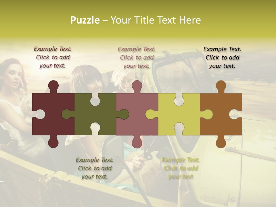 Girl Cheerful Lifestyles PowerPoint Template