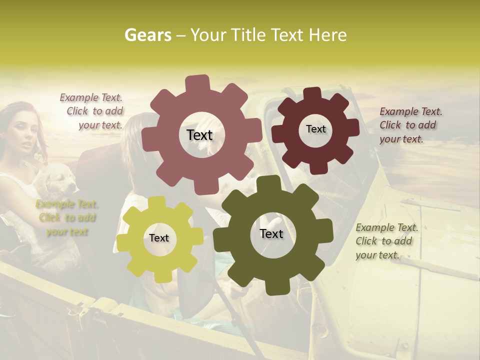 Girl Cheerful Lifestyles PowerPoint Template