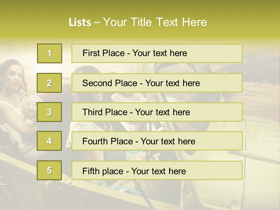 Girl Cheerful Lifestyles PowerPoint Template